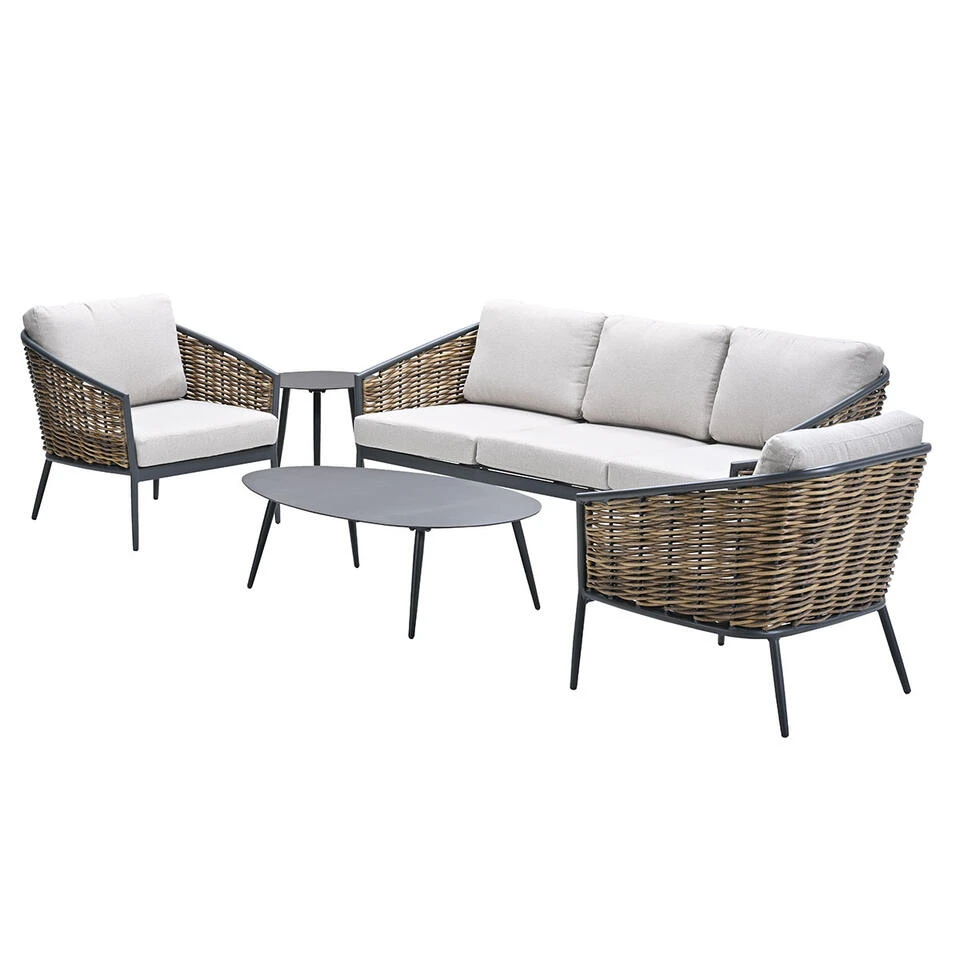 Garden Impressions San Vito Loungeset 5-delig - Zand - Afbeelding 2