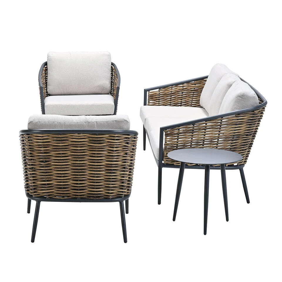 Garden Impressions San Vito Loungeset 5-delig - Zand - Afbeelding 3