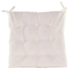 Anna's Collection Stoelkussen Gewatteerd - Ivoor - 38 X 38 Cm