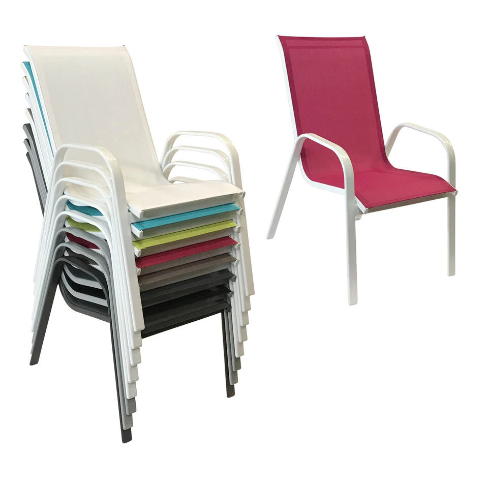 Happy Garden Buitenstoelen MARBELLA - Roze - Aluminium - Afbeelding 2