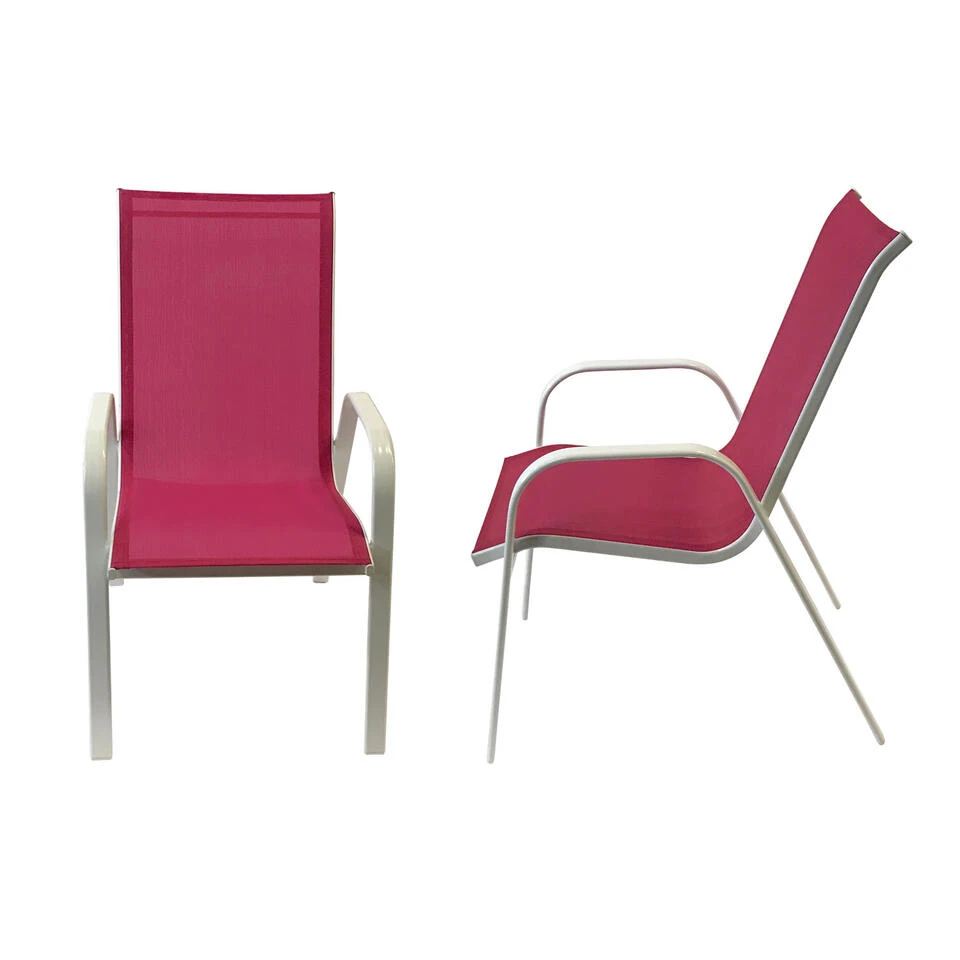 Happy Garden Buitenstoelen MARBELLA - Roze - Aluminium - Afbeelding 3