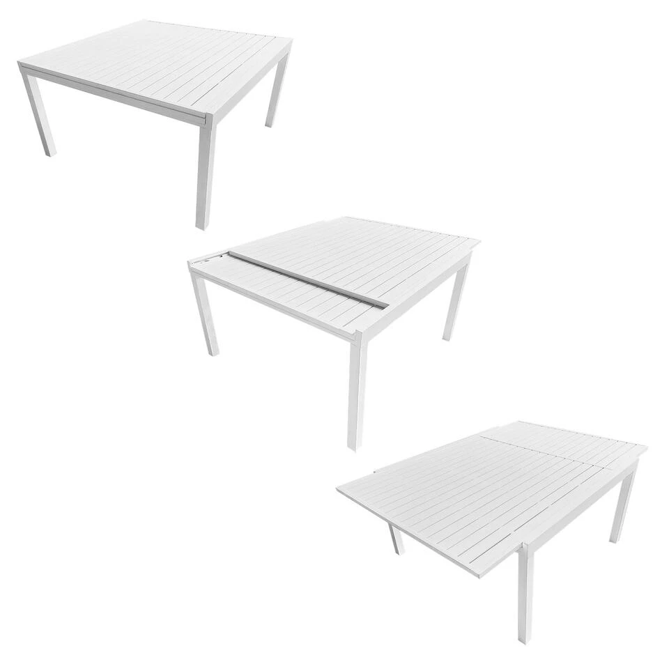 Happy Garden Buitenmeubelsets VENEZIA - Wit - Aluminium - Afbeelding 2