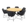 Taste Belmond Antraciet/Prado 160 Cm. Ronde Tuinset - 7-delig