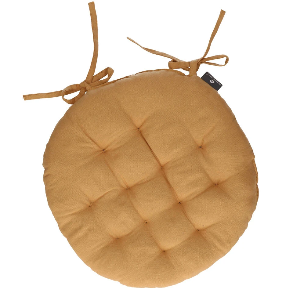 Atmosphera Stoelkussen - Okergeel - Katoen - 38 X 6.5 Cm - Zitkussen