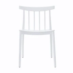 Giga Meubel Tuinstoelen Stapelbaar - Wit - Kunststof - Set Van 2