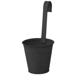 Mega Collections Plantenpot/bloempot - Zink - Zwart - D16 X H35 Cm