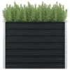 VidaXL Plantenbak Verhoogd 100x100x77cm Gegalvaniseerd Staal Antraciet