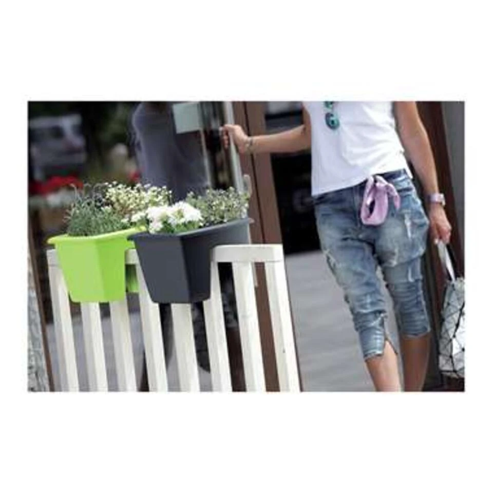 Prosperplast Prosperplats Balkon Plantenbak - Lichtgrijs - Kunststof - 40 Cm - Afbeelding 2