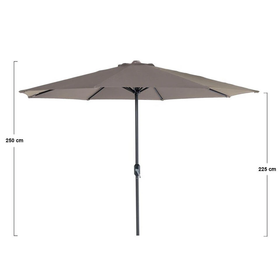 Garden Impressions Lotus Parasol Ø300 Cm - Taupe - Afbeelding 2