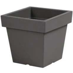 Prosperplast 1x Kunststof Vierkante Bloempotten/plantenpotten 24 Cm Lichtgrijs