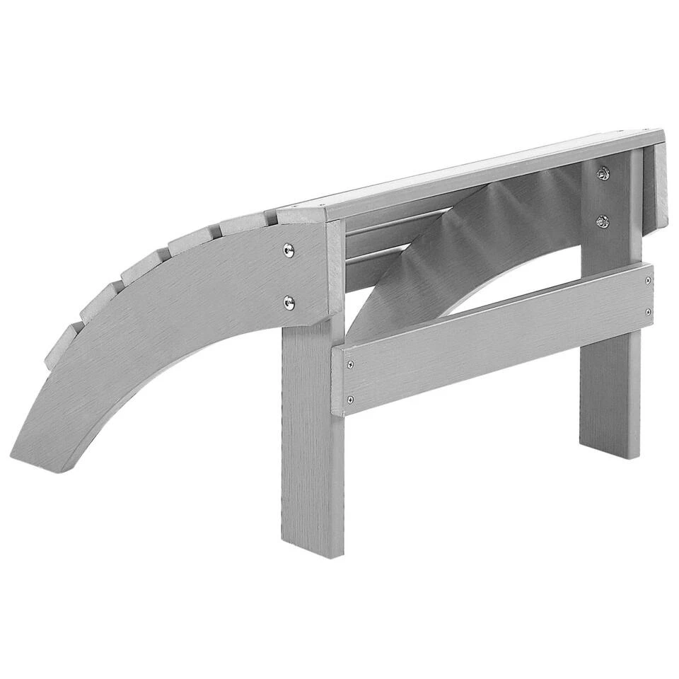 Beliani Voetenbankje ADIRONDACK - Grijs Kunsthout - Afbeelding 4