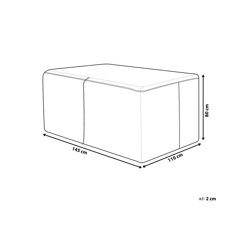 Beliani Meubelhoes CHUVA - Grijs Pvc - Afbeelding 2