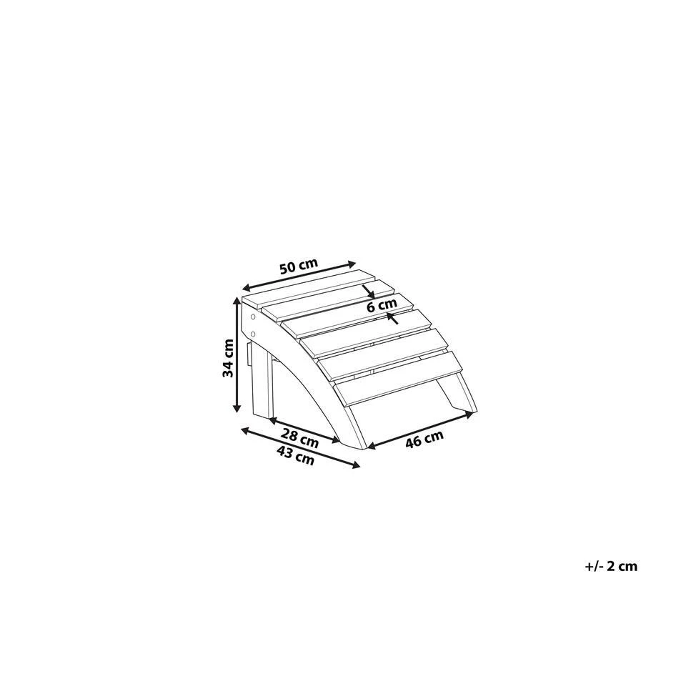 Beliani Voetenbankje ADIRONDACK - Geel Kunsthout - Afbeelding 3
