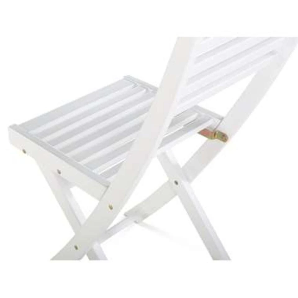 Beliani Bistroset FIJI - Wit Acaciahout - Afbeelding 4