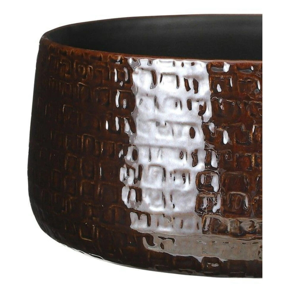 Mica Decorations Plantenpot Schaal - Donkerbruin - D29/H12 Cm - Afbeelding 2