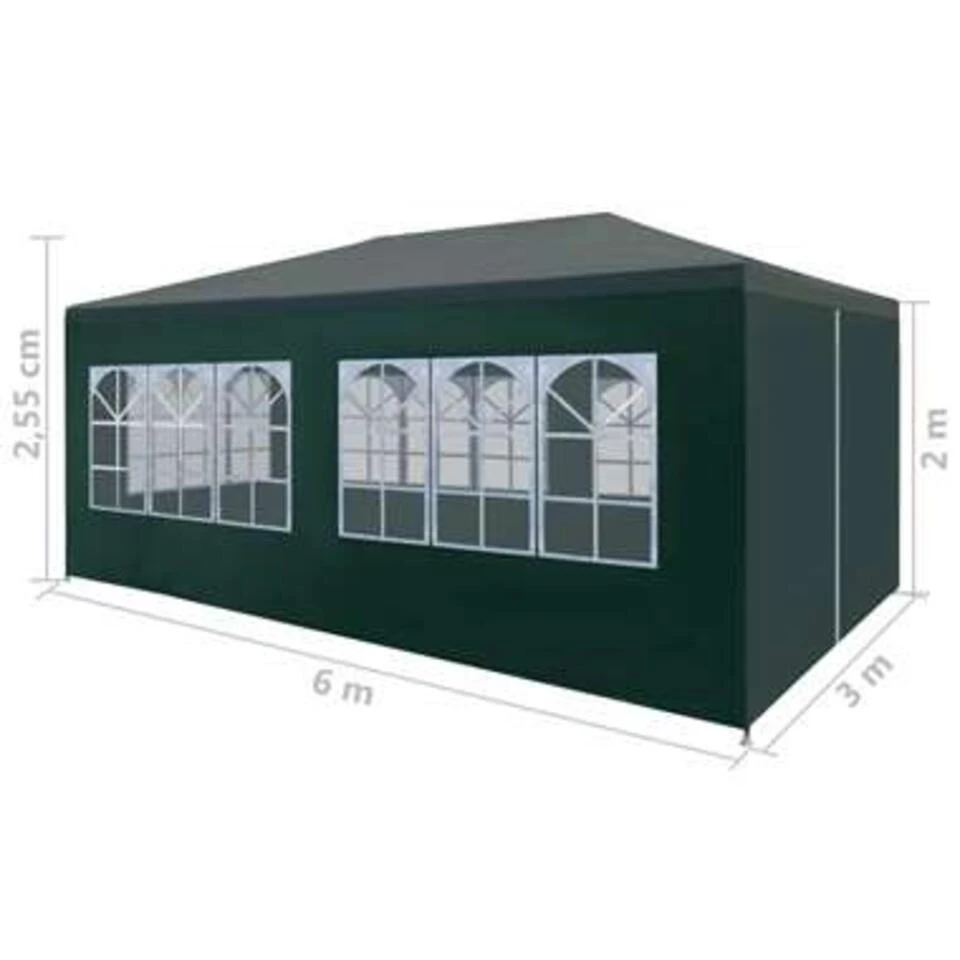 VidaXL Partytent 3x6 M Groen - Afbeelding 4