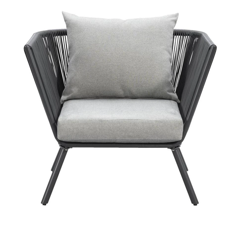 Loungestoel Almeria - Antraciet - 75x89x75 Cm - Afbeelding 2