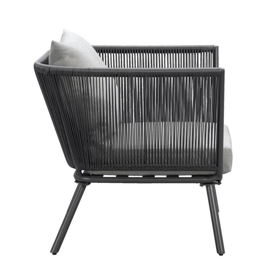 Loungestoel Almeria - Antraciet - 75x89x75 Cm - Afbeelding 3