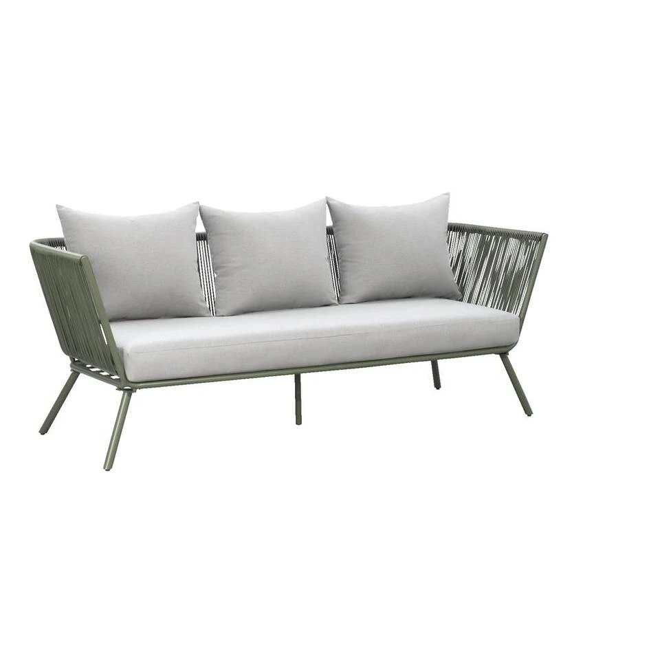 Loungebank Almeria - Olijfgroen - 75x200x75 Cm