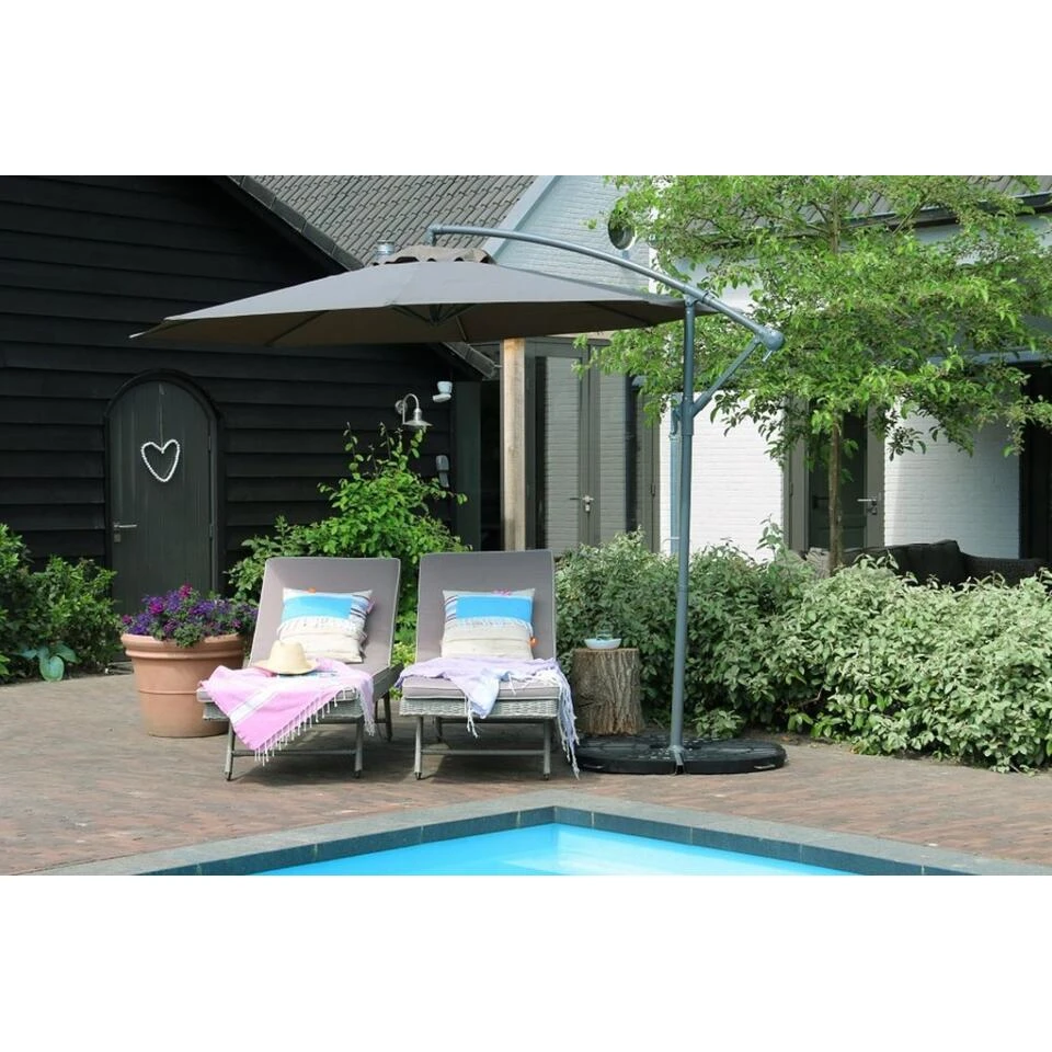 Zweefparasol 300cm Taupe - Afbeelding 2