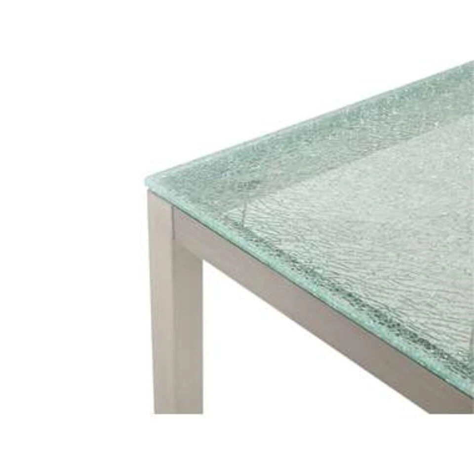 Beliani Eettafel GROSSETO - Transparant Veiligheidsglas, Rvs - Afbeelding 3