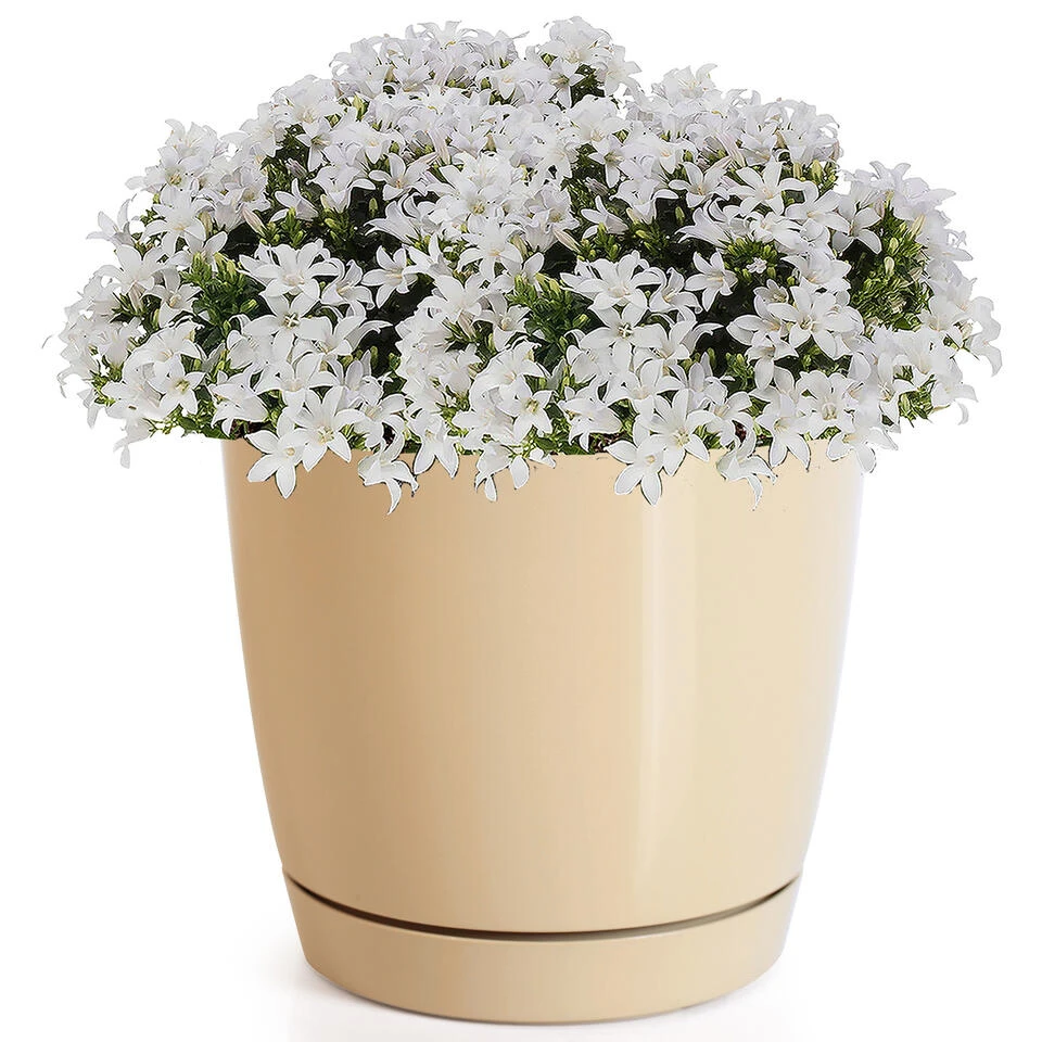 Prosperplast Plantenpot/bloempot - Kunststof - Mat Goud - D21 X H19 Cm - Afbeelding 2