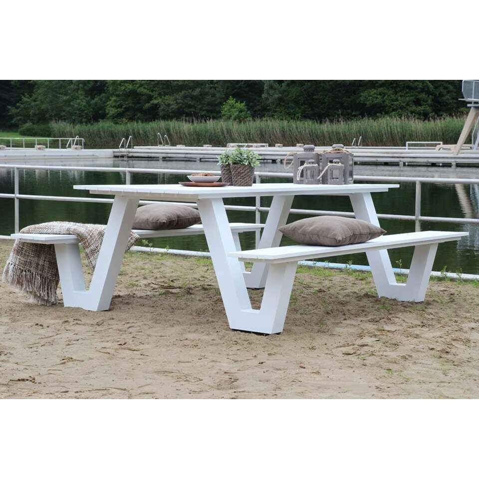 Picknicktafel Breeze - Wit - 20x187x76 Cm - Afbeelding 2