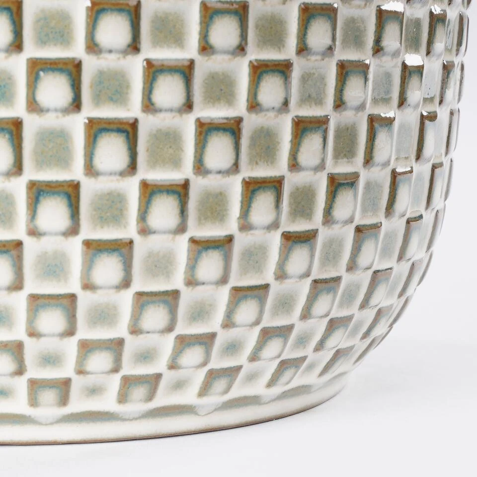 Mica Decorations Daan Bloempot - H17,5 X Ø19 Cm - Wit - Afbeelding 3