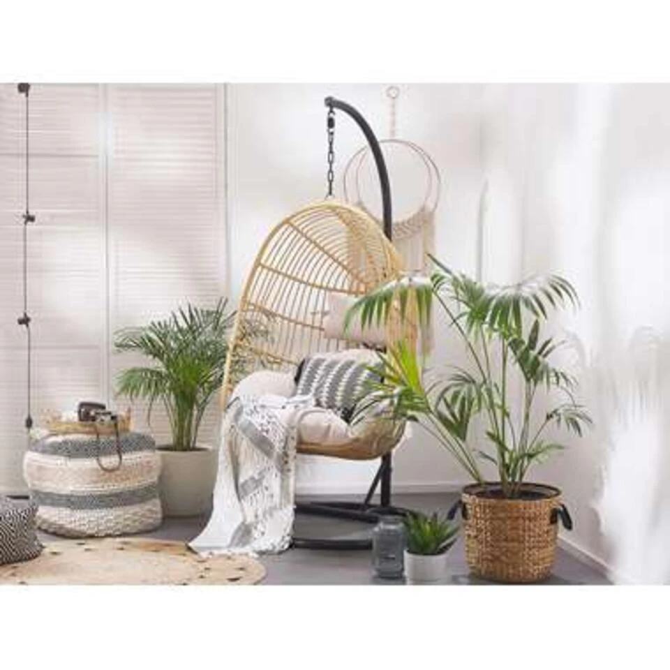 Beliani Hangstoel CASOLI - Natuurlijk Pe Rotan - Afbeelding 2