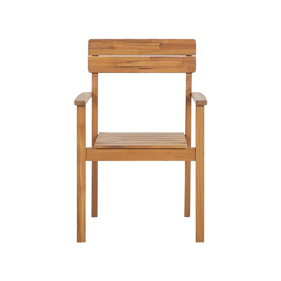 Beliani Tuinstoel FORNELLI - Lichte Houtkleur Acaciahout - Afbeelding 4