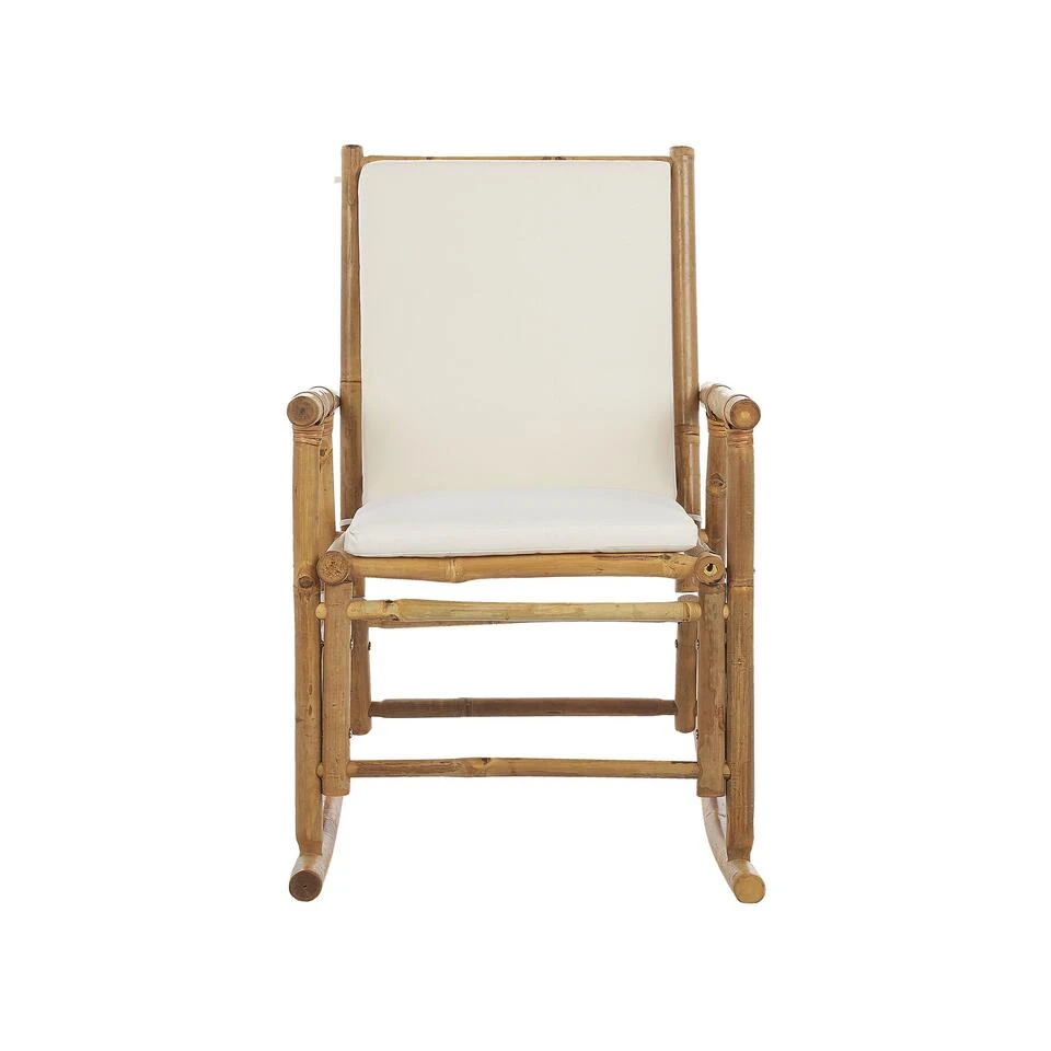 Beliani Schommelstoel FRIGOLE - Lichte Houtkleur Bamboehout - Afbeelding 4