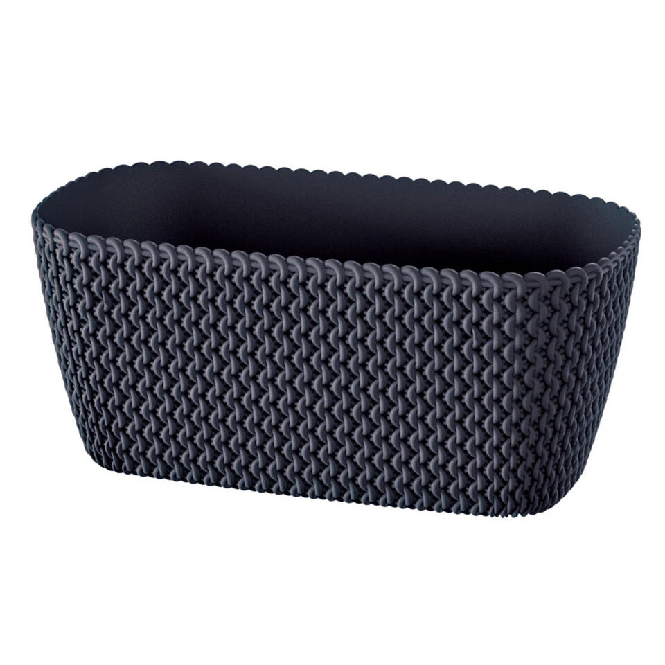 Prosperplast Plantenbak Splofy - Antraciet - Kunststof - 30 Cm - Afbeelding 2