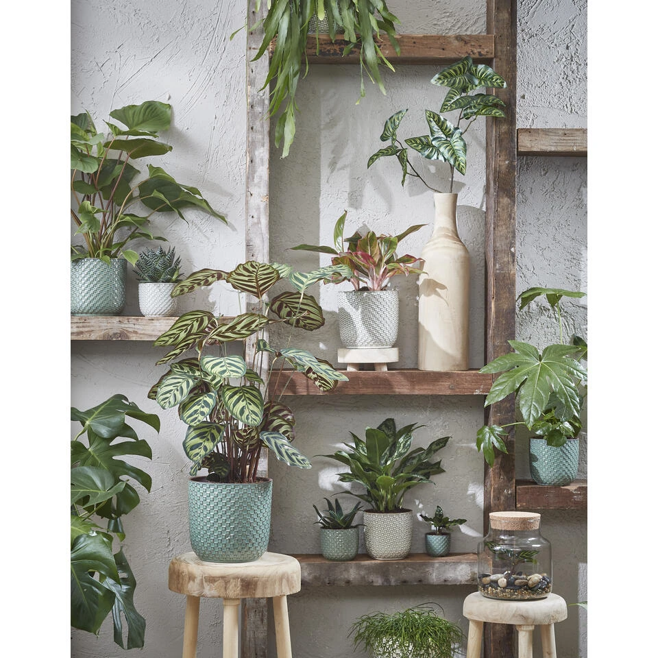 Mica Decorations Daan Bloempot - H17,5 X Ø19 Cm - Wit - Afbeelding 4